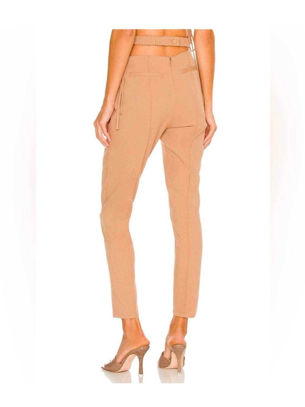 Camila Coelho Cropped Tailored Pants in Tan